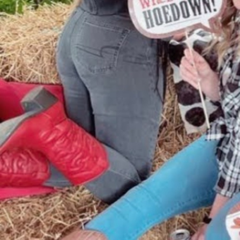 Red cowboy boots